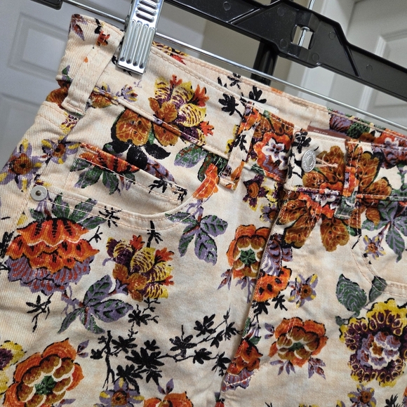 Anthropologie Pilcro High-rise Floral Ankle Slim Straight Jeans - Picture 2 of 9